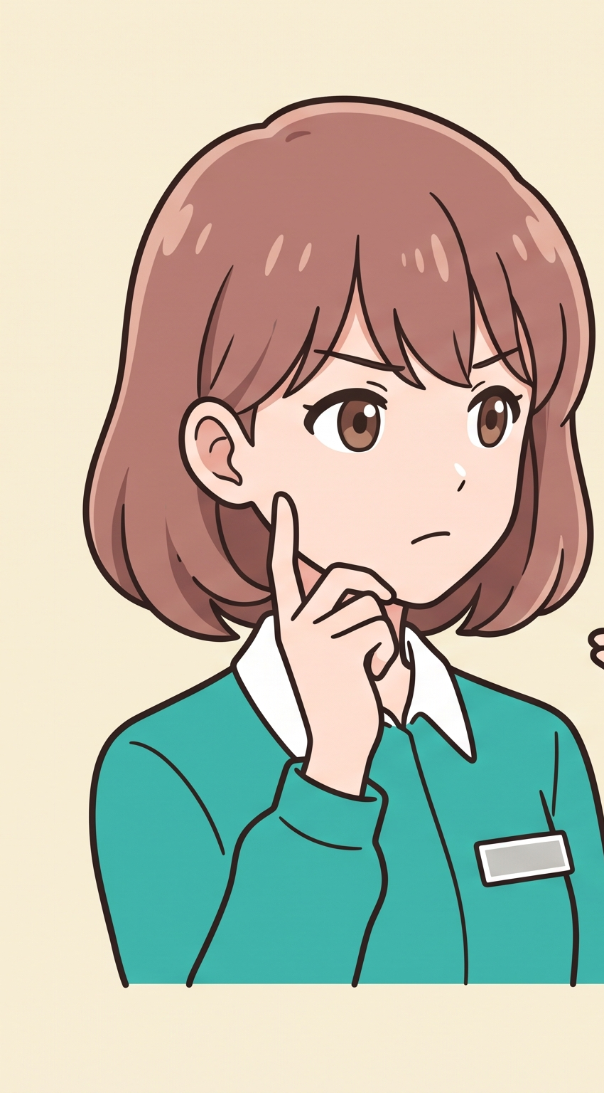 朝日凛子 考え中